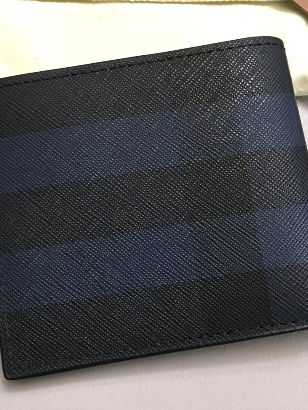 Burberry Check Coated Canvas Bifold Wallet